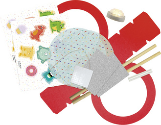 folia Laternen-Bastelset "MONSTER", rot