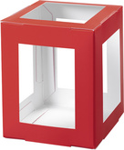 folia Mini-Laternen-Zuschnitt, 100 x 100 x 120 mm, rot