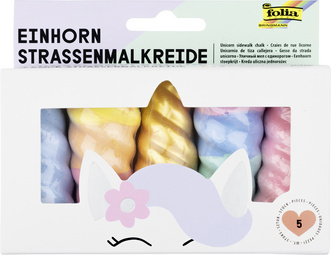 folia Straßenmalkreide "Einhorn", farbig sortiert