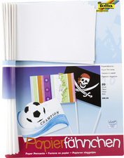 folia Papierfähnchen, DIN A5, Stablänge 400 mm, weiß