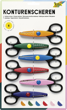 folia Konturenscheren-Set, 6 Stück, sortiert