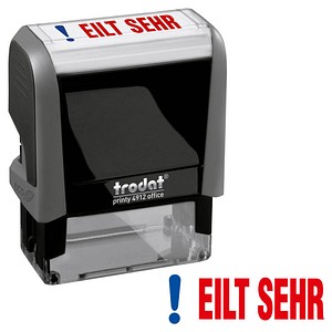 trodat Textstempel Eilt sehr printy 4912 office selbstfärbend blau, rot