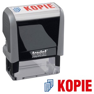 trodat Textstempel Kopie printy 4912 office selbstfärbend blau, rot