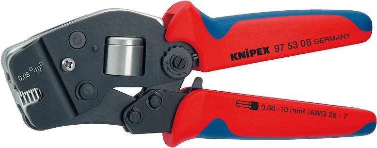 Knipex Selbsteinstellende Crimpzangen für Aderendhülsen, mit Fronteinführung 97