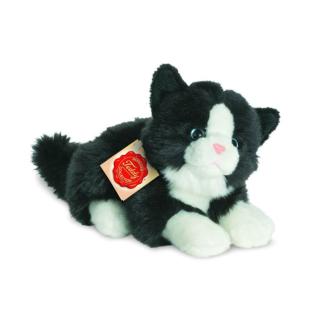 Katze liegend schwarz/weiß, ca. 20 cm