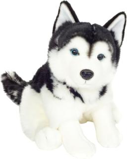 Husky sitzend, ca. 30 cm