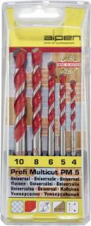 ALPEN Hartmetall Mehrzweckbohrer-Set 5teilig Alpen MultiCut 100705100 Zylinders