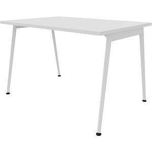 Quadrifoglio X3 Schreibtisch weiß rechteckig 4-Fuß-Gestell weiß 120,0 x 80,0 cm