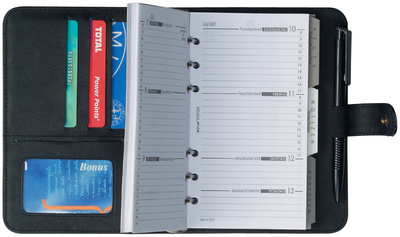 bind Terminplaner Modell 17501-1, A7, ohne Kalender, schwarz