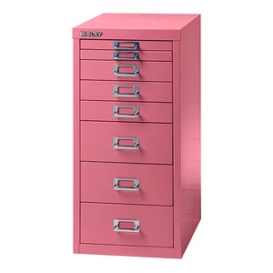 BISLEY MultiDrawer™ L298 Schubladenschrank pink mit 8 Schubladen 27,8 x 38,0 x 59,0 cm