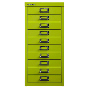 BISLEY MultiDrawer™ L2910 Schubladenschrank grün mit 10 Schubladen 27,8 x 38,0 x 59,0 cm