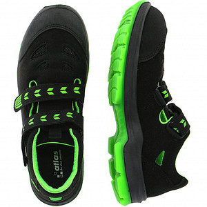 atlas® Herren S1 Sicherheitssandalen SL 26 green 2.0 schwarz Größe 39