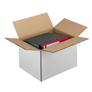 20 Nestler Wellpapp-Faltkartons 2-wellig weiß 44,3 x 32,3 x 27,8 cm Außenmaß