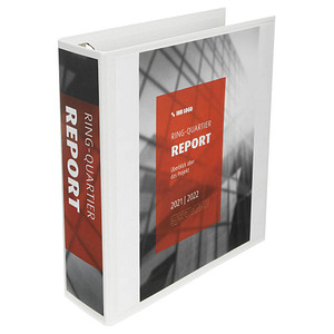 10 VELOFLEX Präsentationsringbücher 4-Ringe weiß 8,5 cm DIN A4