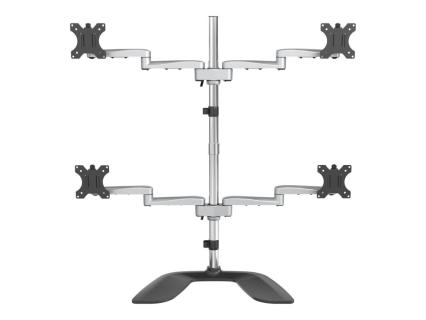 STARTECH.COM 4 fach Monitorhalter - Beweglich - Stahl und Aluminium - Freistehe