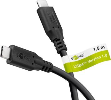 GOOBAY USB-C -Kabel USB4 100 W 20 Gbit/s Power Delivery 1.5 m
