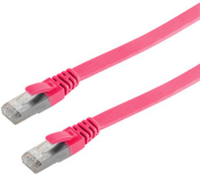 SHIVERPEAKS RJ45 Patchkabel flach U/FTP Cat.7 magenta 3,0m