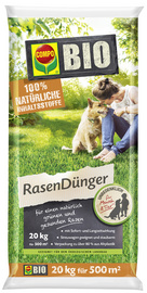COMPO BIO Rasendünger, 20 kg für 500 qm