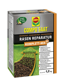 COMPO SAAT Rasen-Reparatur Komplett Mix+, 1,2 kg für 6 qm
