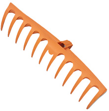 Bradas Rechen-Aufsatz TQ, 12 Zinken, orange