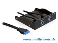 DeLOCK USB 3.0 Front Panel 2-Port mit internem 19 Pin USB 3.0 Pin Header
