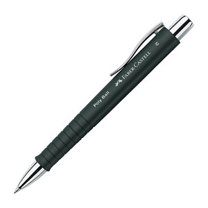 Kugelschreiber POLY BALL M, schwarz, mit Großraummine M,