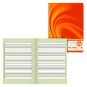 BRUNNEN Schulheft Vivendi Lineatur 2 (2. Schuljahr) liniert DIN A5 Rand rundum, 16 Blatt