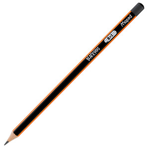 maped BLACK'PEPS Bleistifte B schwarz/orange 12 St.
