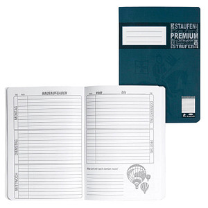 Staufen® Hausaufgabenheft Premium Lineatur Sonderlineatur liniert DIN A5 Rand rundum, 48 Blatt