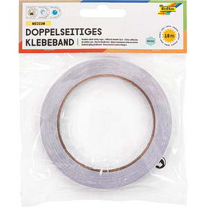folia Doppelseitiges Klebeband, 10 mm x 18 m, transparent
