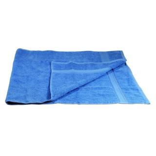 Handtuch Walk, Baumwolle, 50 x 100 cm, mit Streifen-Webbordüre | dunkelblau einfarbig, waschbar 60 °C