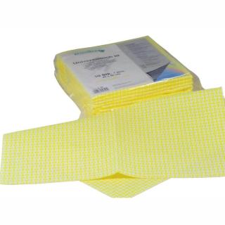 Spültuch/Wischtuch/Universaltuch 35 x 40 cm, 10 Stück/Pack | gelb beschichtet, strukturiert, fusselfrei, waschbar 95 °C