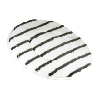 Maschinenpad/Mikrofaserpad 356 mm  - 14'' | weiß mit grauen Streifen Zur Unterhaltsreinigung auf strukturierten Böden, wie z.B. Noppenböden, Feinsteinzeug und Sicherheitsfliesen.
