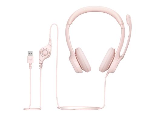 Logitech H390 USB-Headset rosa