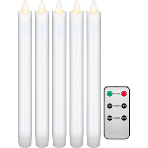 5 goobay LED-Kerzen weiß