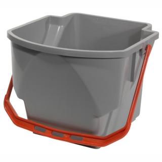 Zubehör/Ersatzteil: 16-Liter-Eimer, grau mit farbcodiertem Henkel | rot passend für Numatic MidMop ||67553||