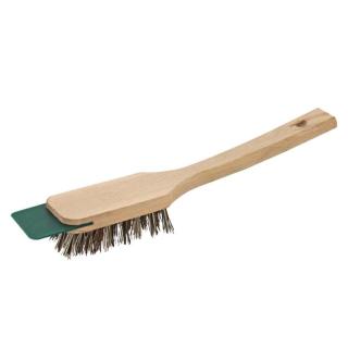 Universalbürste FSC® mit Griff und Kunststoffschaber Holz roh, Unionmischung