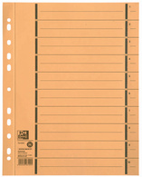 HAMELIN ELBA Trennblätter mit Perforation, DIN A4 Überbreite, gelb aus Manilaka