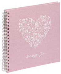 PAGNA Hochzeits-Spiralalbum "Wir sagen ja", rosé