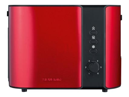 SEVERIN 2-Scheiben-Toaster AT 2217, 800 Watt, rot / schwarz