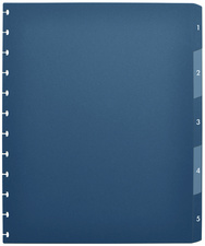 ELBA vario-zipp Register, 5-teilig, A4, 245 x 316 mm mit farblosen und dunkelbl