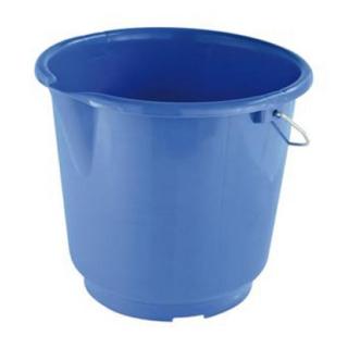 Eimer 15 Liter mit Metallbügel, Ausgießer und Skala | blau Ø 32 cm, Höhe 30 cm