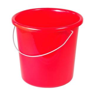 Eimer 10 Liter mit Metallbügel, rot