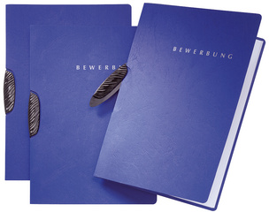 PAGNA Bewerbungsmappe Swing, DIN A4, aus Karton, blau (62200402)