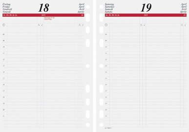 rido idé Kalender-Einlage "Tageskalendarium" 2025