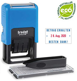 TRODAT Datumstempel Printy 4.0 4750 Typo Set, schwarz - für den Markt: D / L / 