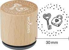 COLOP Motiv-Stempel Woodies "Schlüssel & Schloss"