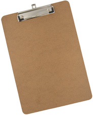 WEDO Klemmbrett, aus Hartfaser-Holz, DIN A4 hoch