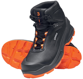 uvex 3 Schnürstiefel S3, schwarz/orange, Gr. 44