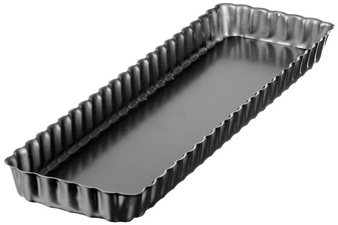 GastroMax Tortenbodenform, eckig, aus Karbonstahl, grau